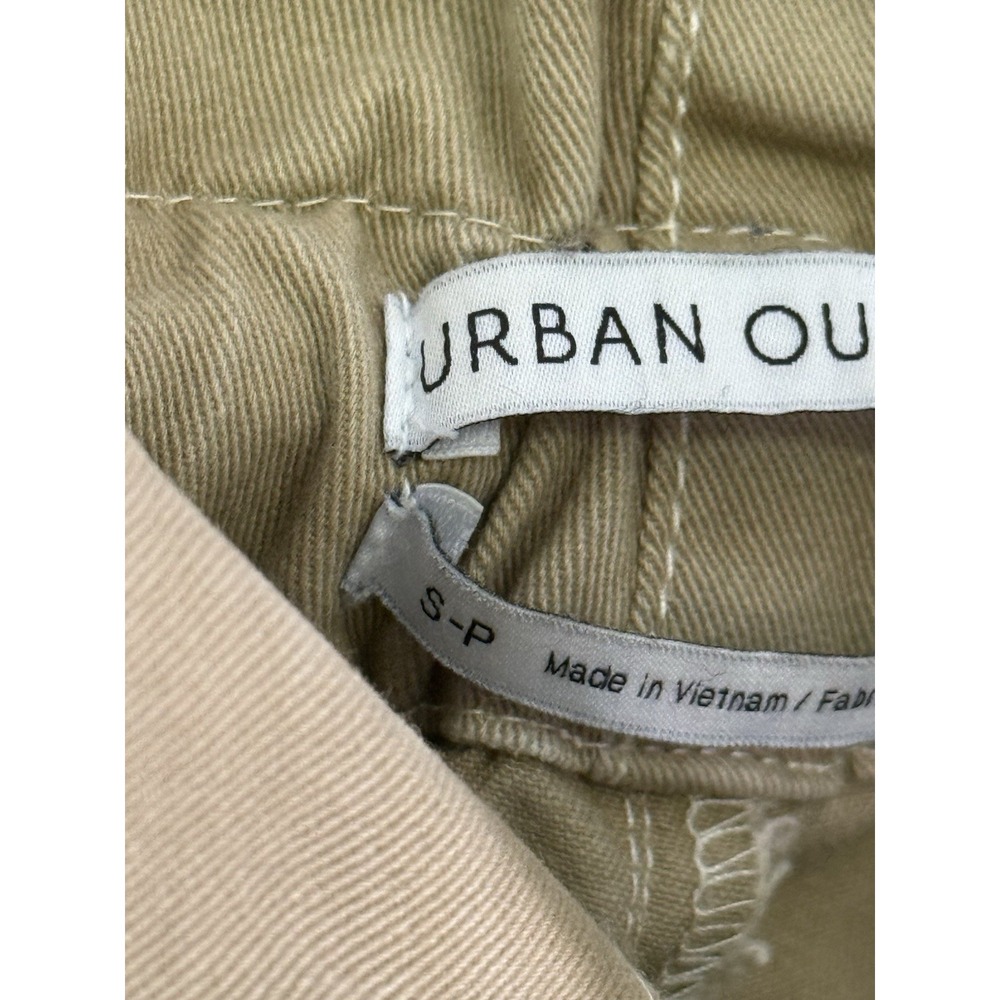 Urban Outfitters Terra High Waist Paperbag Pants Bungee Button Fly Khaki Women S - Picture 3 of 8
